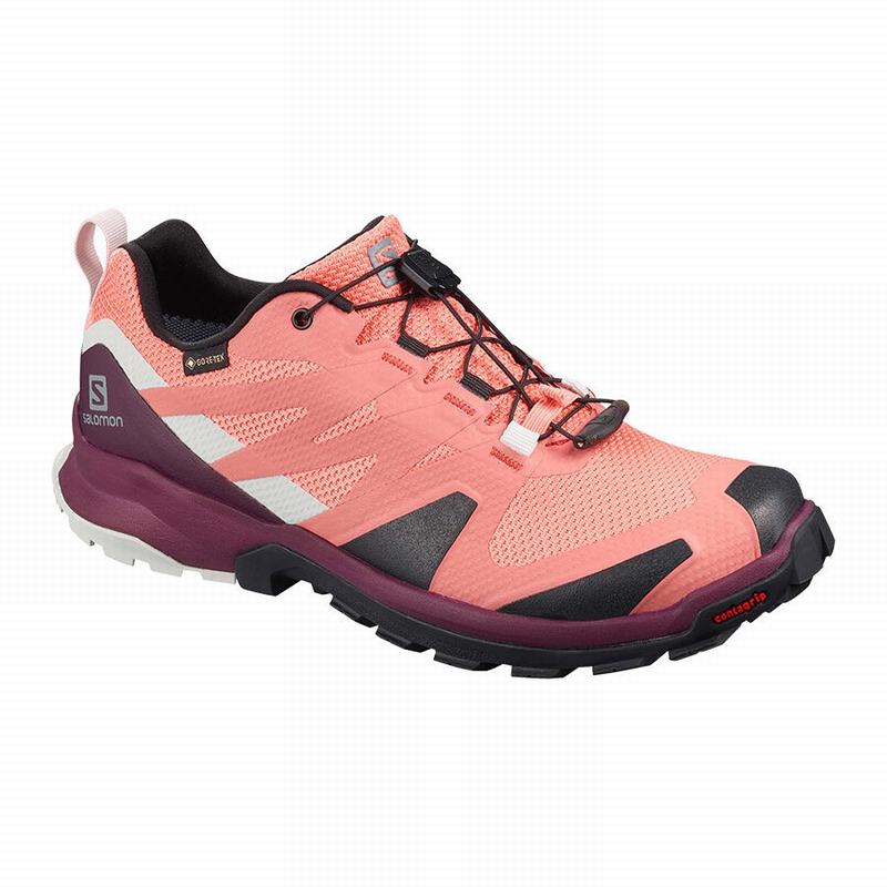 Chaussures De Trail Running Salomon Femme Corail / Noir - Salomon XA ROGG GTX W - France (9082-HAUBX